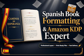 be your spanish book formatting and amazon kdp publishing expert