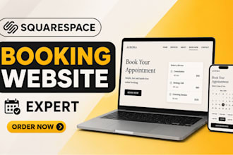 setup square online booking website on squarespace, square booking website