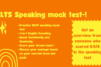 conduct a realistic ielts speaking mock test and coaching session