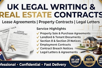 be online UK law draft real estate contract property agreement and legal writing