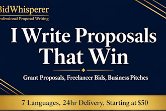 write a winning freelancer bid or business proposal