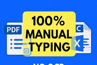 convert PDF to word or excel in 2 hours with  accuracy