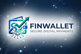 design a professional money wallet logo for finance, fintech