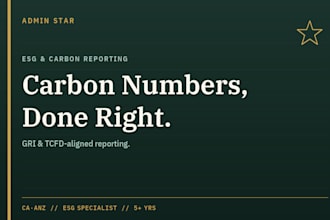 prepare your esg and carbon footprint report