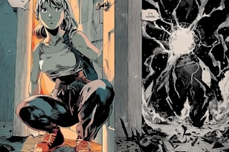 create post apocalyptic manga comic pages