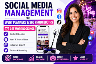 manage social media for event planner 360 photo booth event planning marketing
