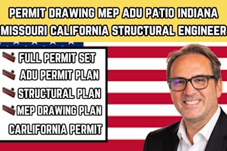 permit drawing mep adu patio indiana missouri california structural engineer