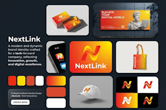 create professional brand identity design for tech and modern startups