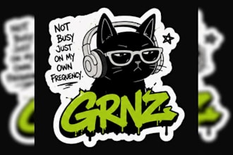 create a cute animal and anime sticker