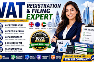 vat registration, vat return filing, vat compliance and tax filing services