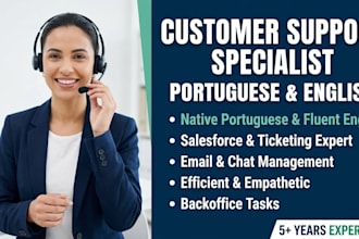 be your portuguese and english customer support and content moderator