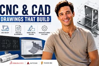 cnc cad, manufacturing blueprint, sheet metal cad, solidworks expert pro autocad