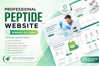 build a peptide website, research peptide store, woocommerce peptide website