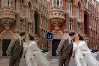 do professional wedding photo editing and retouching