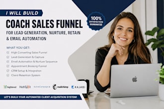 build coach sales funnel for lead generation nurture retain email automation