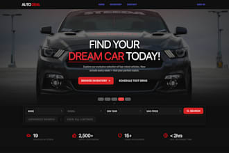 build premium real estate or car dealership website