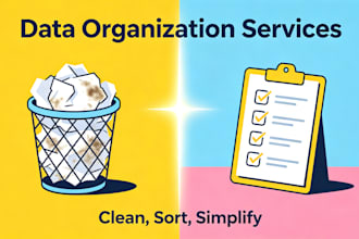 organize, clean bulk data and convert images,pdfs to excel spreadsheet via ai
