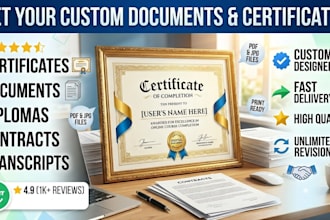 replicate any document, certificate, degree, ielts, school diploma, statement