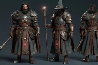 create fantasy card game art and book illustrations