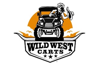 design street legal golf cart business logo
