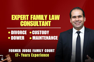 provide family law consultation for divorce, custody, dower