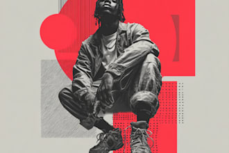 create a modern custom hip hop, rnb or trap album cover art