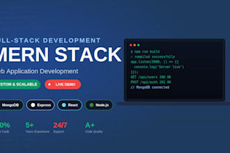 build full stack mern web apps with react, node, mongodb