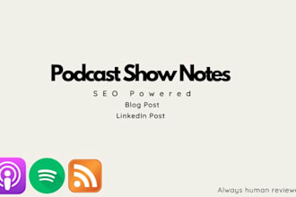seo podcast show notes from your episode