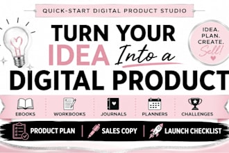 turn your idea into a digital product plan