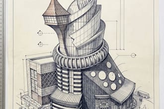 design architectural concepts, sketches, and 3d building renders