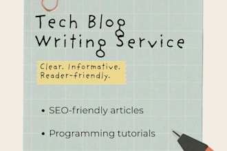 write clear and engaging tech blog posts and tutorials