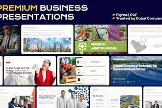 design a premium business presentation or corporate pitch deck