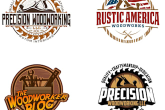 design modern woodwork logo with free vector files