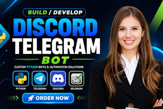 build python ai automation bot web scraper telegram discord bot