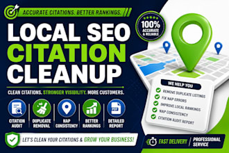 do local SEO citation cleanup, nap cleanup and duplicate listing removal