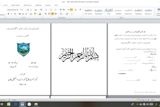 type urdu and english documents with professional formatting