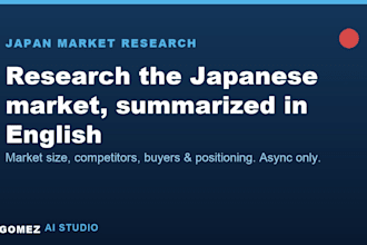 research the japanese market and summarize key insights