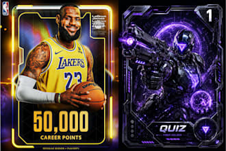 design modern sports cards, tcg cards and custom card templates