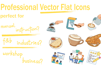 create professional vector icon set for business