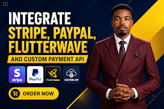 connect stripe paypal flutterwave API rest api and payment geteway automation