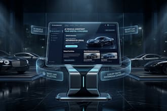 build ai luxury car concierge kiosk automotive touchscreen showroom web app