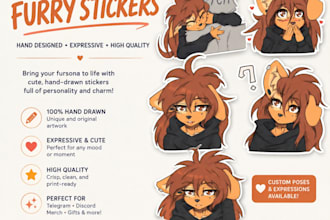 create set of furry telegram stickers nsfw furry sticker animated