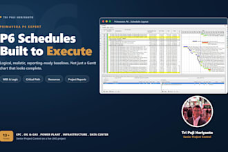 create a primavera p6 project schedule
