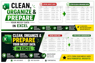 clean, organize, and prepare your messy data in excel