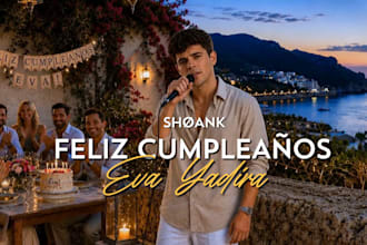 make a custom spanish happy birthday song and ai music video