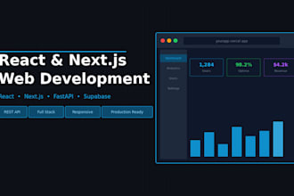 build a react and nextjs web app with rest API integration