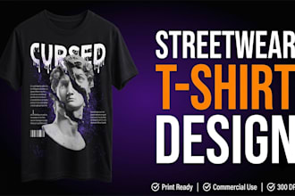 design custom streetwear typography tshirt