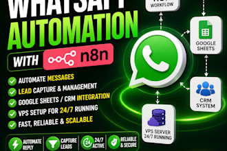 build whatsapp automation bot using n8n for your business