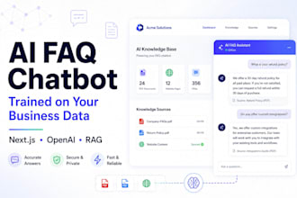build a nextjs rag ai faq chatbot for your business website