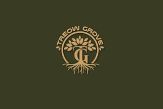 design creative tree nursery logo
